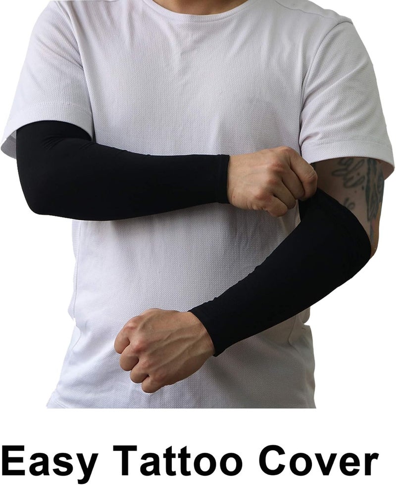 PFFY 2 Pairs UV Protection Cooling Arm Sleeves for Men and Women UPF 50 Sun Sleeve - Image 5